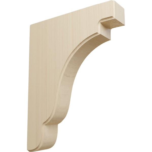 Ekena Millwork 1 3/4"W x 7 1/4"D x 9 1/2"H Bedford Wood Bracket, Rubberwood BKTW02X07X10BERW - main